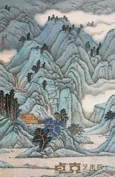 宋玉麟 山水 立轴 65.8×42.5cm